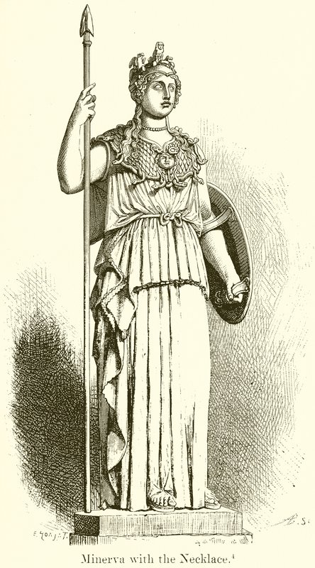 Minerva s náhrdelníkem od English School