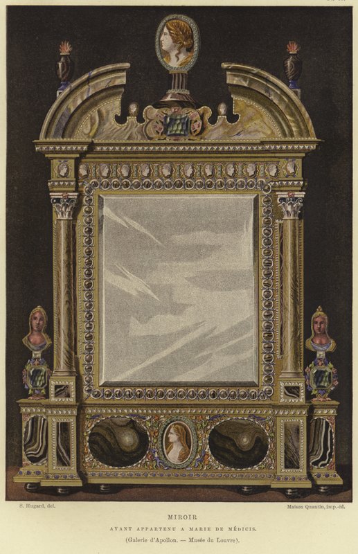 Zrcadlo, které patřilo Marii de Medici, královně Francie od English School