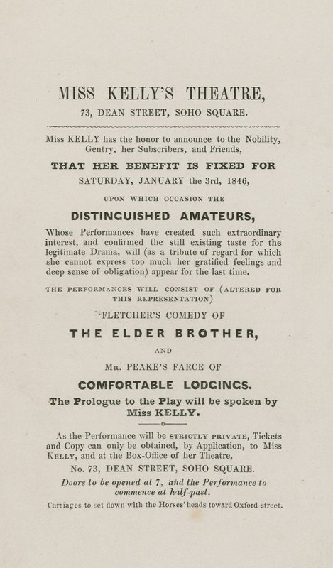Miss Kellys Theatre, 73 Dean Street, Soho Square, Londýn od English School