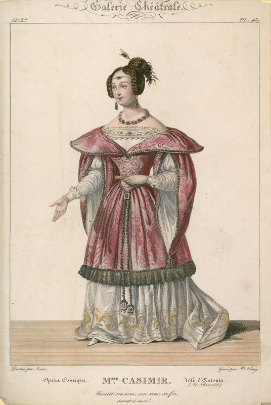 Paní Casimir v roli Antonie, Opera Comique od English School