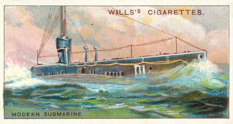Moderní ponorka (chromolitho) od English School