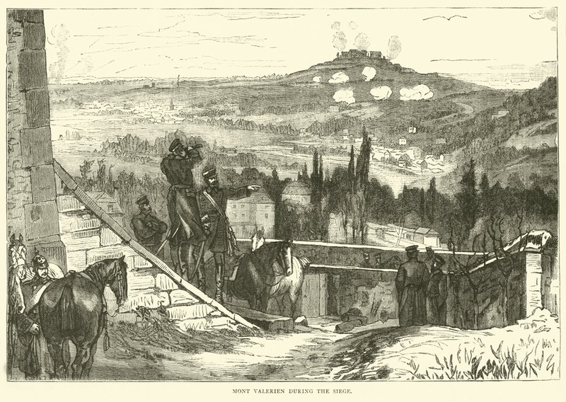 Mont Valerien během obléhání, říjen 1870 od English School