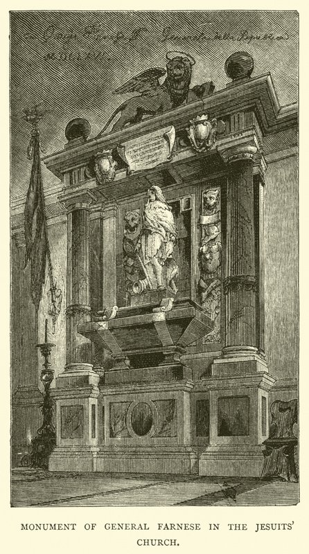 Památník generála Farnese v jezuitském kostele od English School
