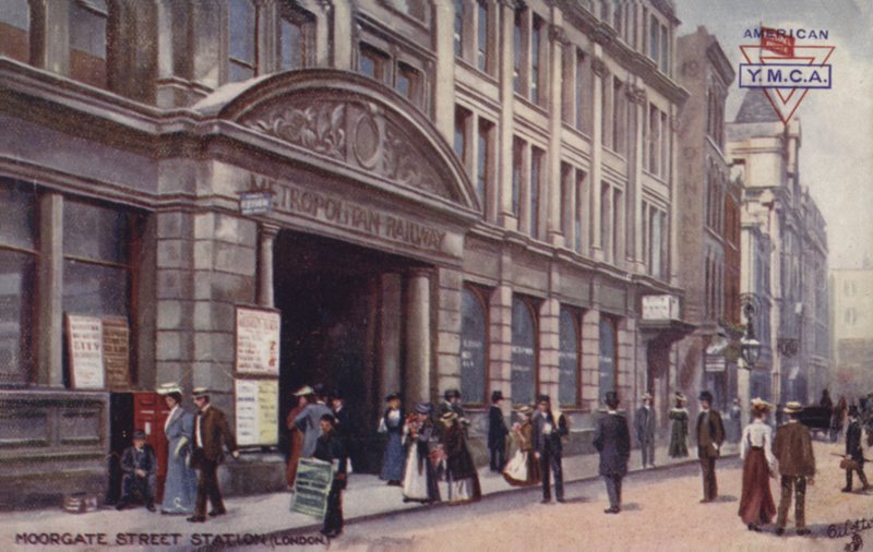 Nádraží Moorgate Street, Londýn od English School