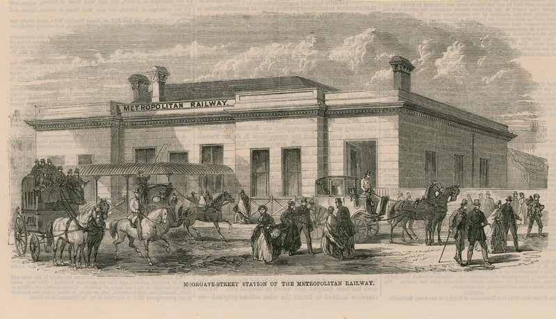 Stanice Moorgate Street Metropolitan Railway od English School