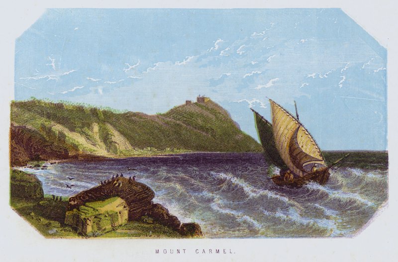 Hora Karmel (barevná litografie) od English School