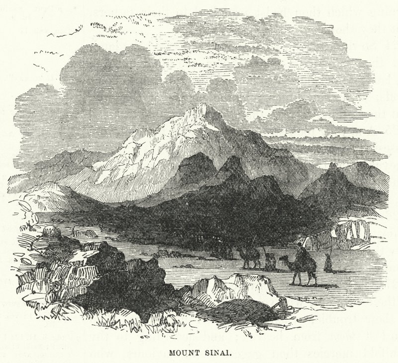 Mount Sinai (rytina) od English School