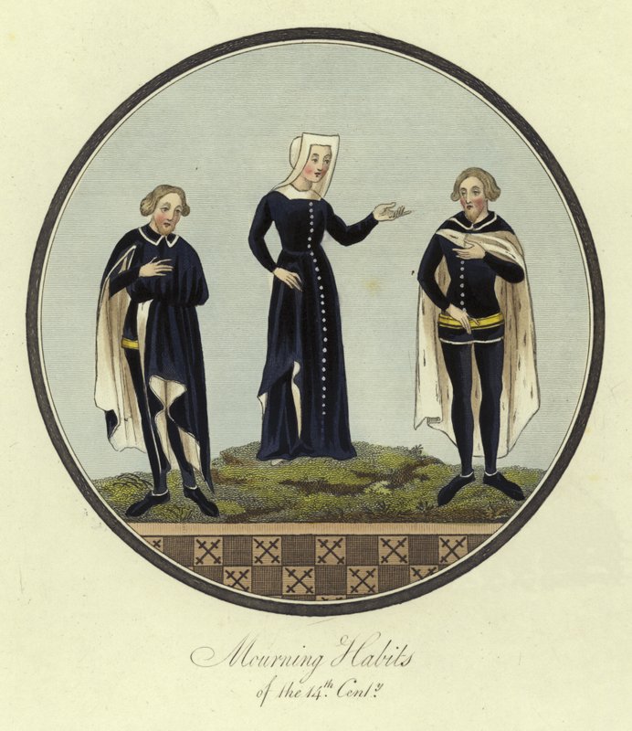 Smuteční zvyky 14. století od English School