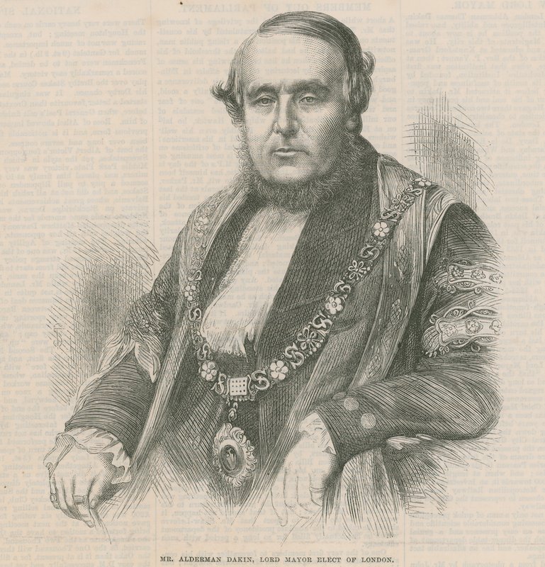 Pan Alderman Dakin, zvolený primátor Londýna od English School