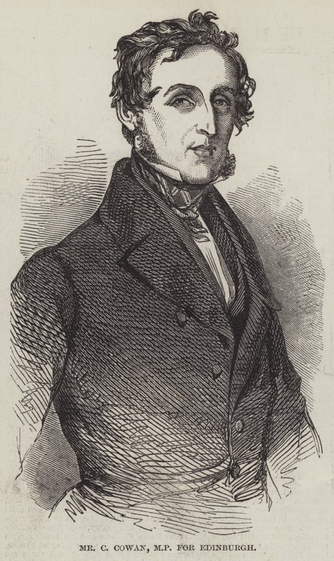 Pan C Cowan, poslanec za Edinburgh (rytina) od English School