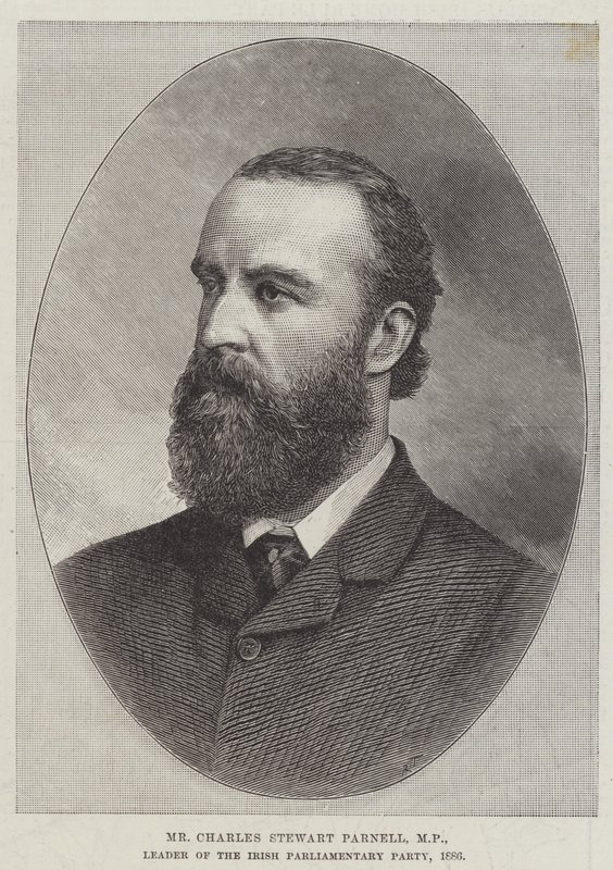 Pan Charles Stewart Parnell, poslanec, vůdce irské parlamentní strany od English School