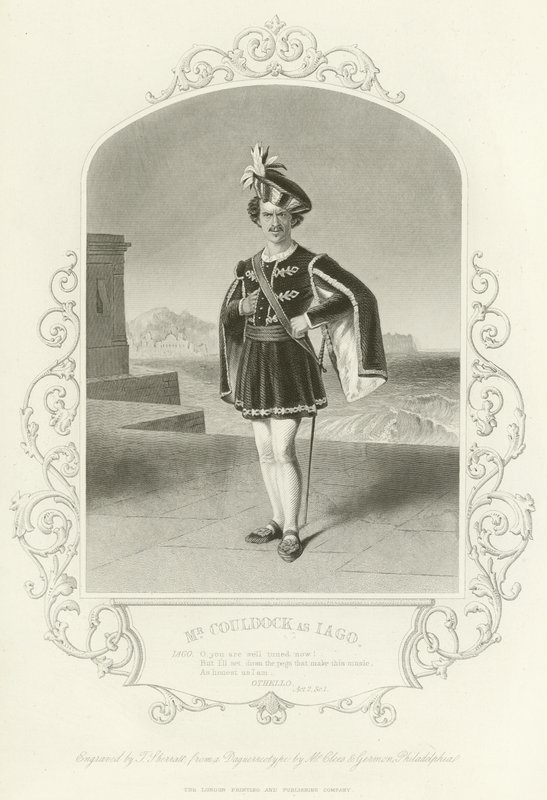 Pan Canock jako Iago, Othello, dějství II, scéna I od English School