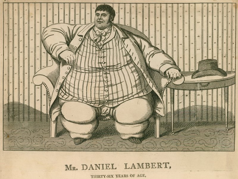 Pan Daniel Lambert, ve věku 36 let, vážil 50 kamenů od English School