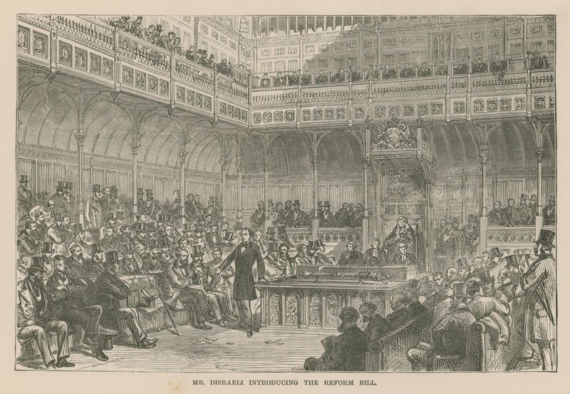 Pan Disraeli představuje reformní zákon od English School
