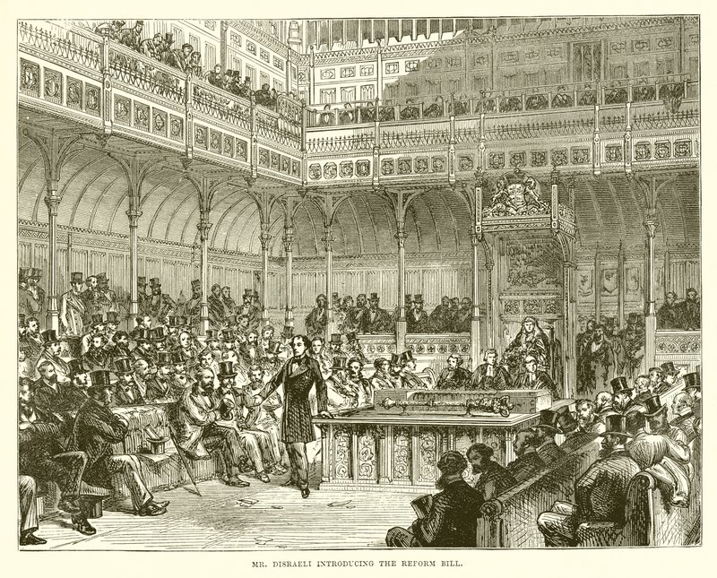 Pan Disraeli představuje reformní zákon od English School