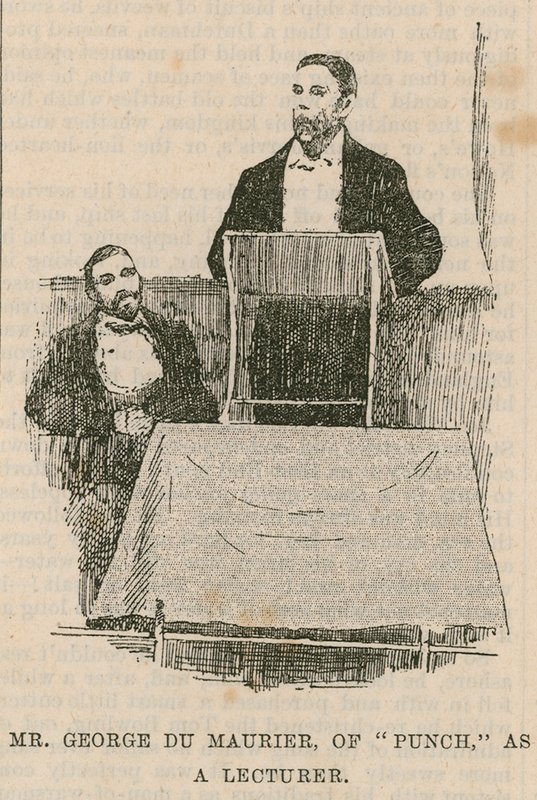 Pan George Du Maurier z Punch jako přednášející od English School