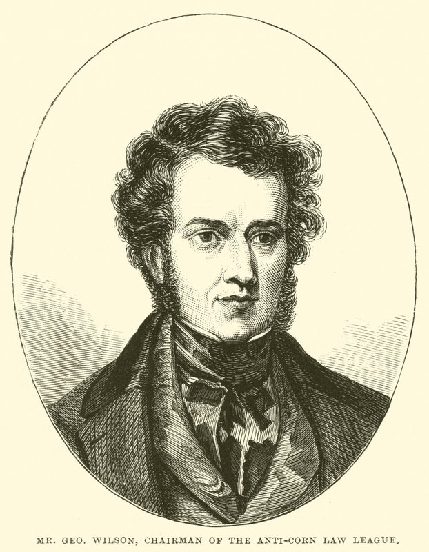 Pan George Wilson, předseda Ligy proti kukuřičnému zákonu (rytina) od English School