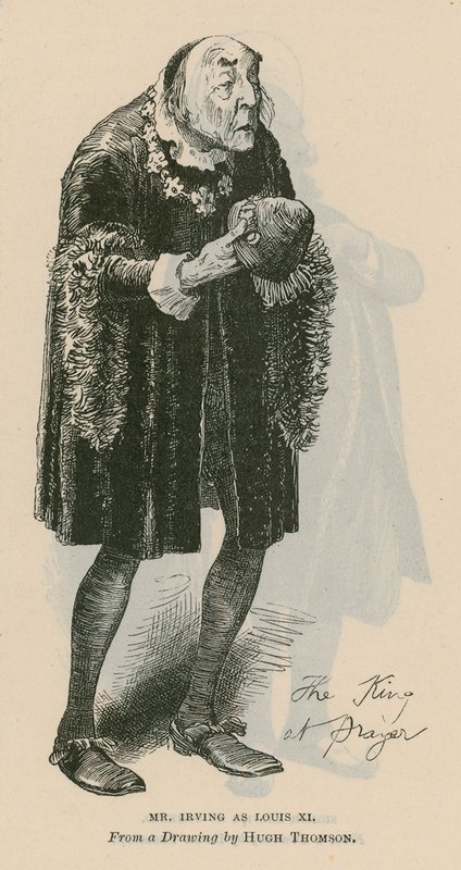 Pan Henry Irving, herec, jako Louis XI od English School
