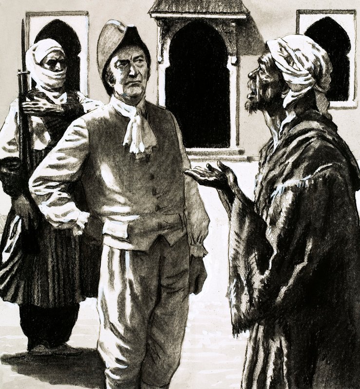 Pan Joseph Dupois byl konfrontován zdrceným tvorem (kvaš na papíře) od English School