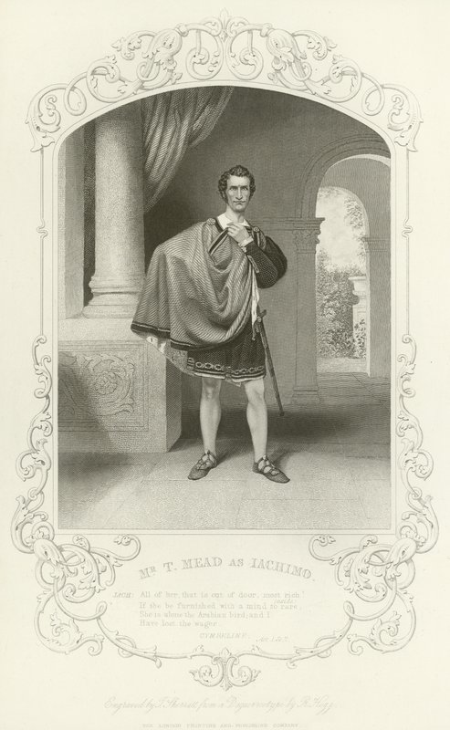 Pan T Mead jako Iachimo, Cymbeline, dějství I, scéna VII od English School