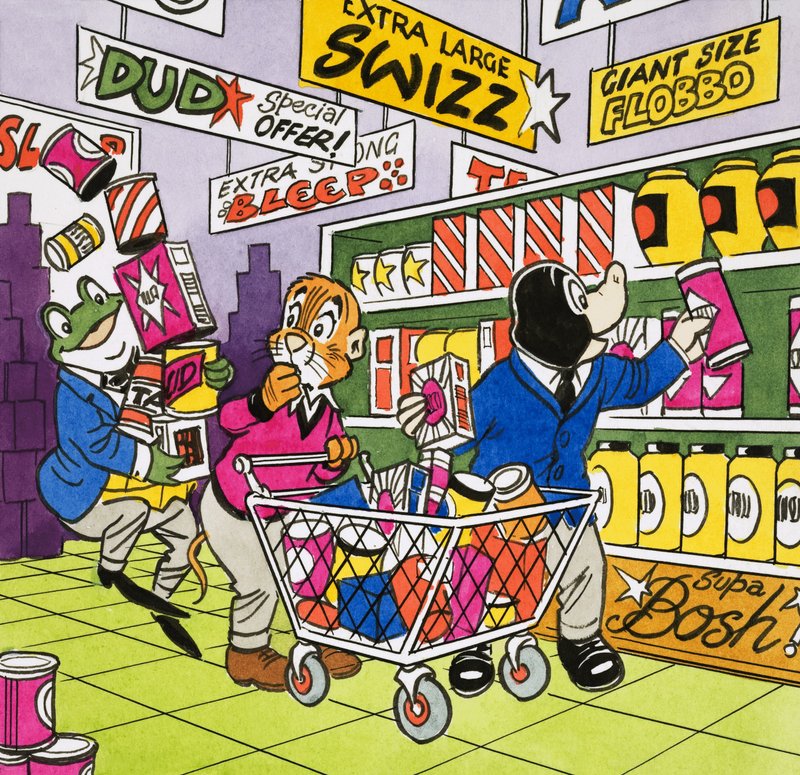 Pan ropucha v supermarketu od English School