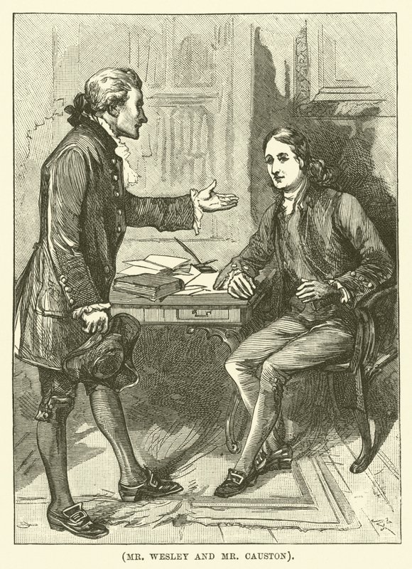 Pan Wesley a pan Causton (rytina) od English School