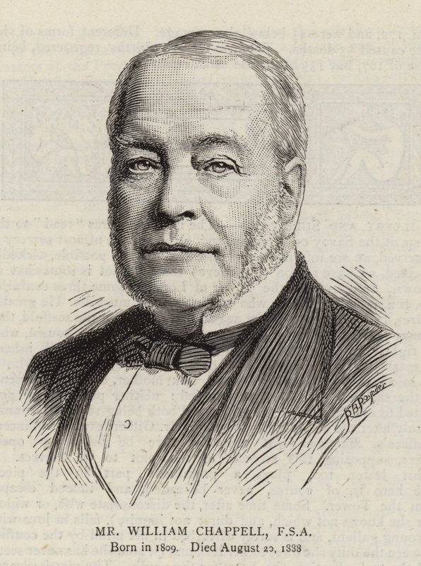 Pan William Chappell, FSA (rytina) od English School