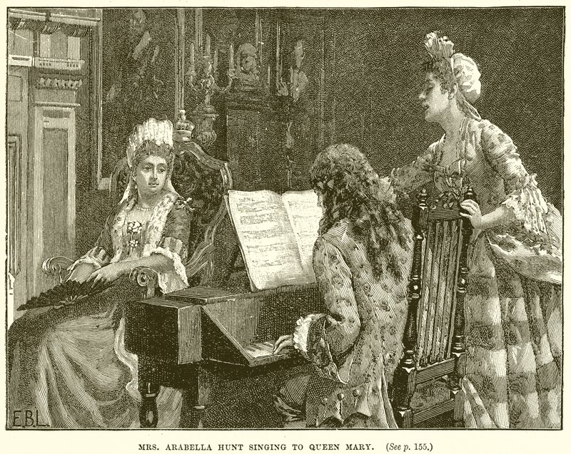 Paní Arabella Huntová zpívá královně Mary od English School