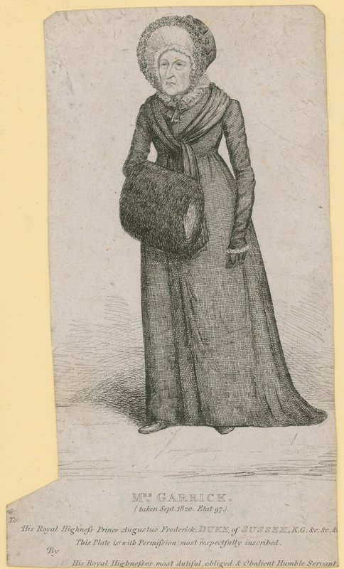 Paní Garricková (Eva Marie Veigel), pořízená v září 1820 od English School