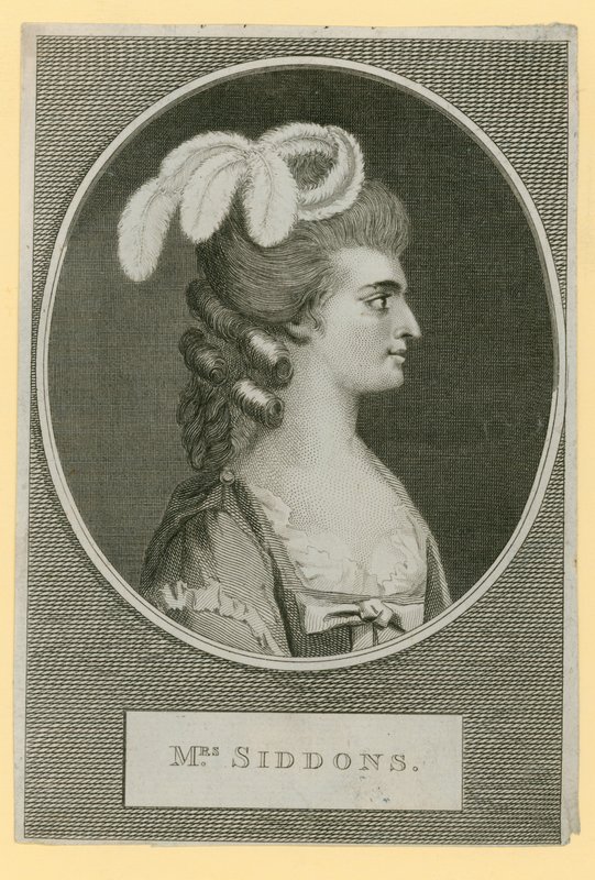Paní Sarah Siddons, herečka od English School