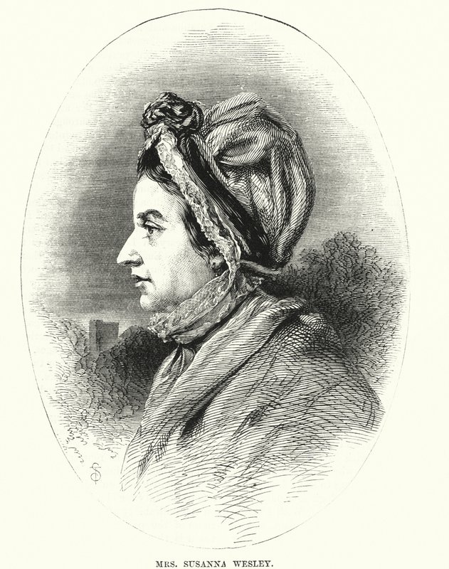 Paní Susanna Wesley (rytina) od English School