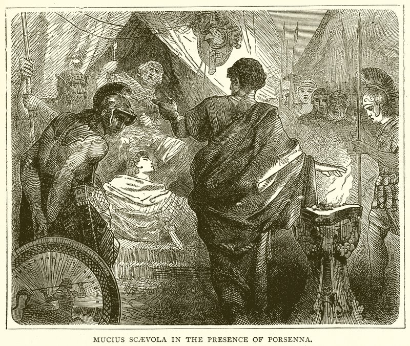 Mucius Scaevola v přítomnosti Porsenny od English School