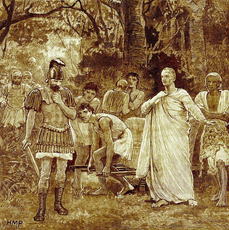 Vražda Cicera, ilustrace z Cassells Illustrated Universal History od Edwarda Olliera, publikovaná v roce 1890 (digitálně vylepšený obrázek) od English School