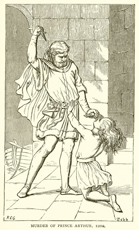 Vražda prince Artuše, 1202 od English School