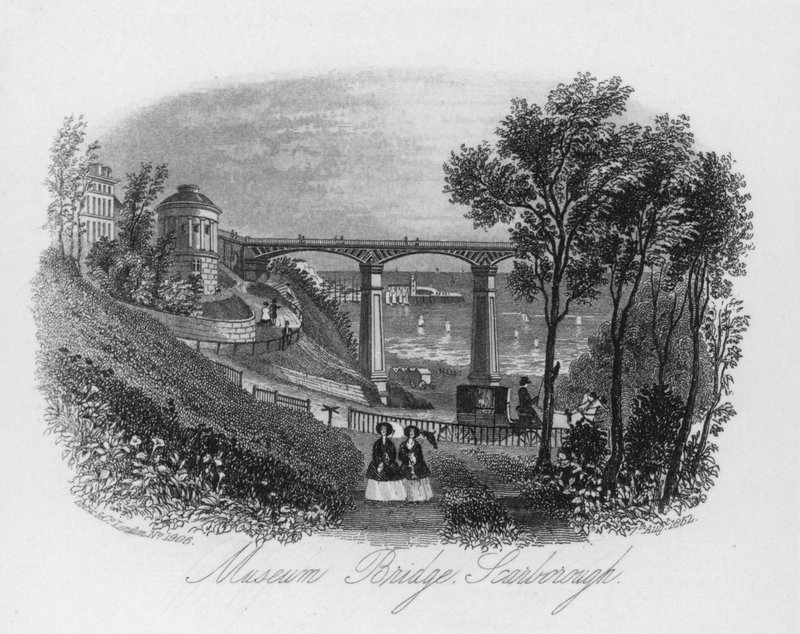 Museum Bridge, Scarborough (rytina) od English School