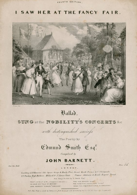 Noty: Viděl jsem ji na luxusním veletrhu od Edmunda Smithe, složil John Barnett od English School