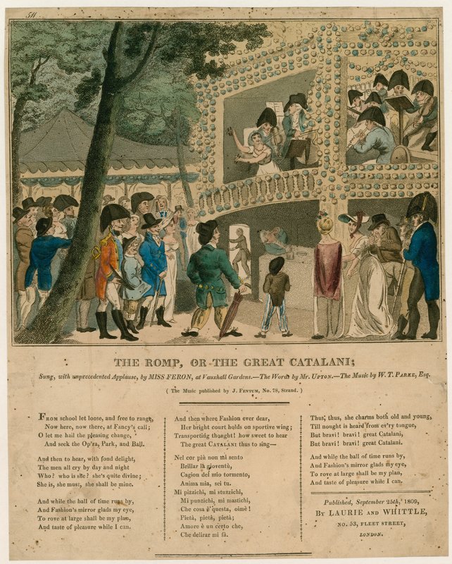 Hudební skóre; Dovádění; nebo The Great Catalani od English School