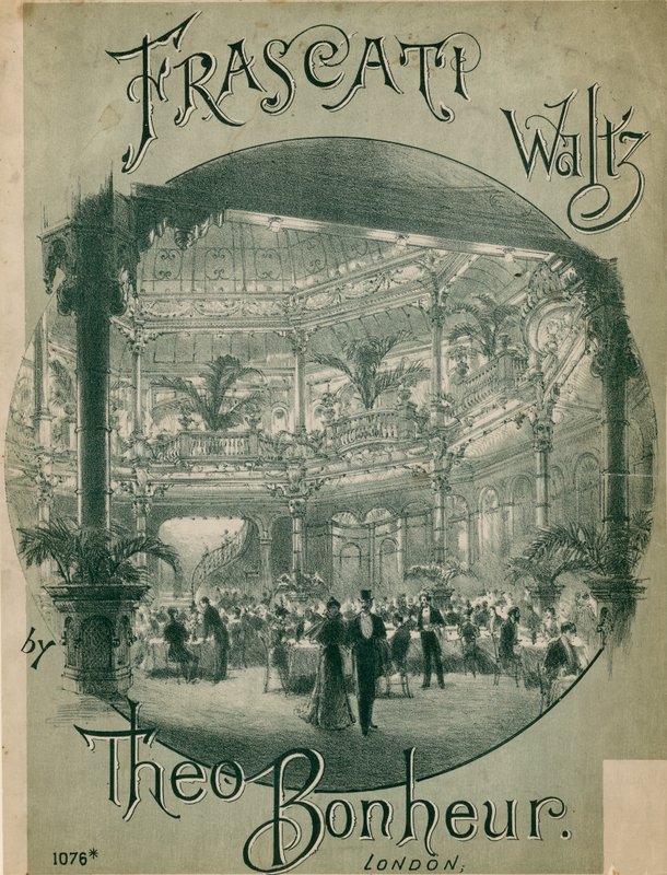 Hudební partitura pro Frascati Waltz od Thea Bonheura od English School