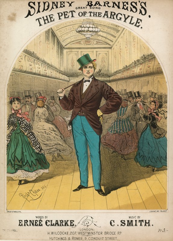 Hudební skóre k písni Sidneyho Barnessse The Pet of the Argyle od English School