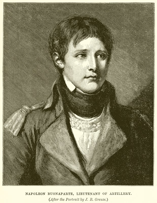 Napoleon Buonaparte, poručík dělostřelectva od English School
