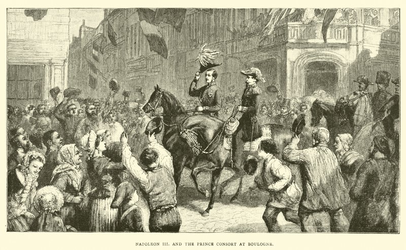Napoleon III a Prince Consort v Boulogne od English School