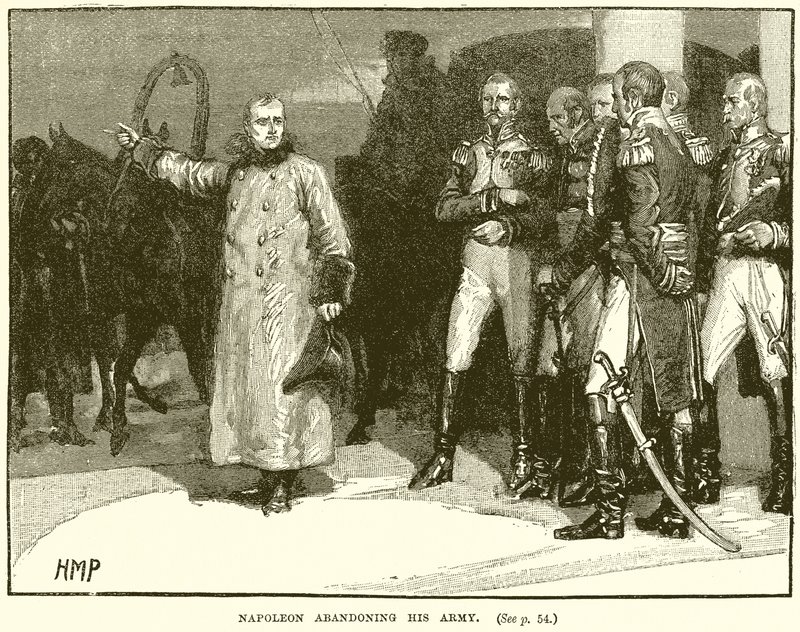 Napoleon opouští svou armádu od English School