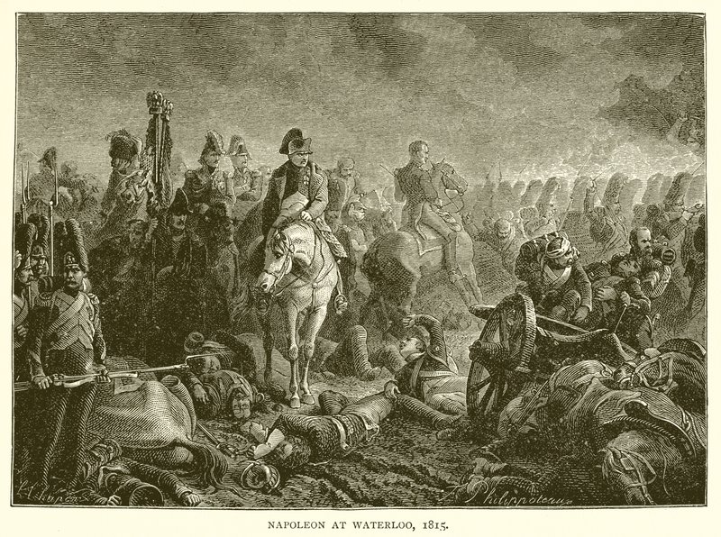Napoleon u Waterloo, 1815 od English School