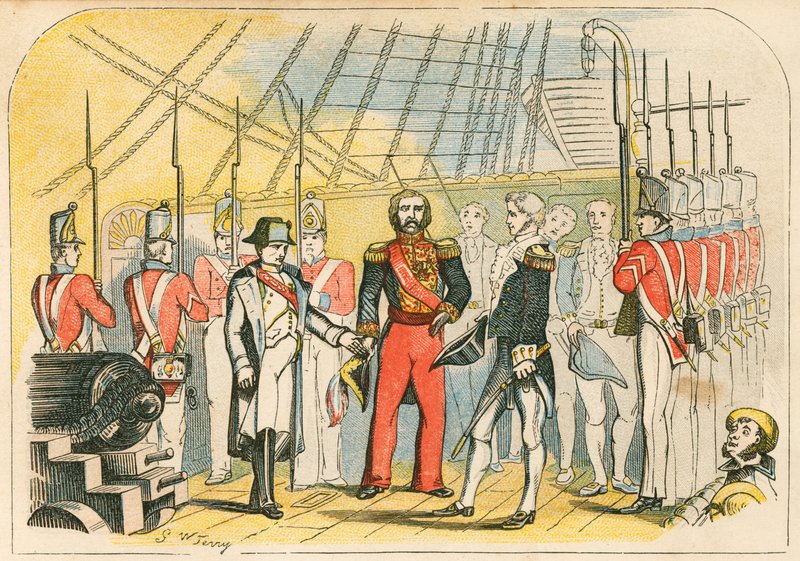 Napoleon se vzdává Angličanům od English School