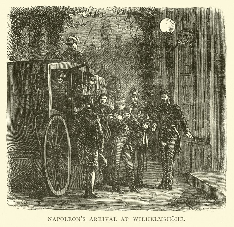 Napoleonův příjezd do Wilhelmshohe, září 1870 od English School