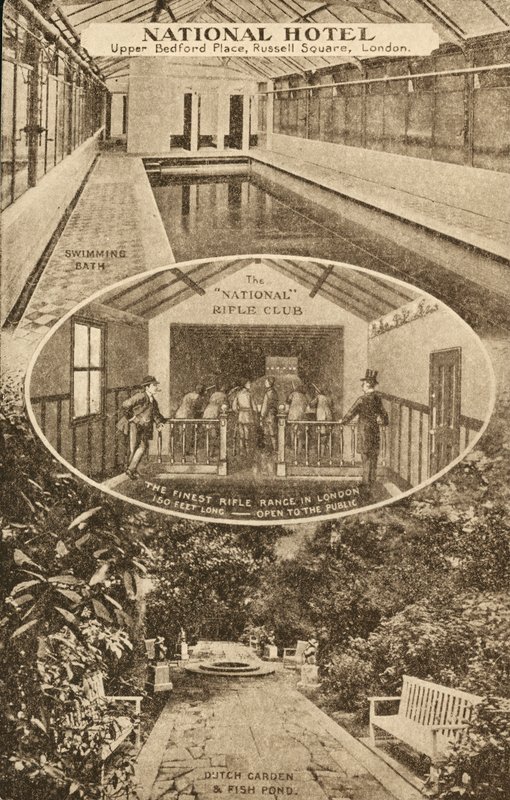 National Hotel, Upper Bedford Place, Russell Square, Londýn od English School