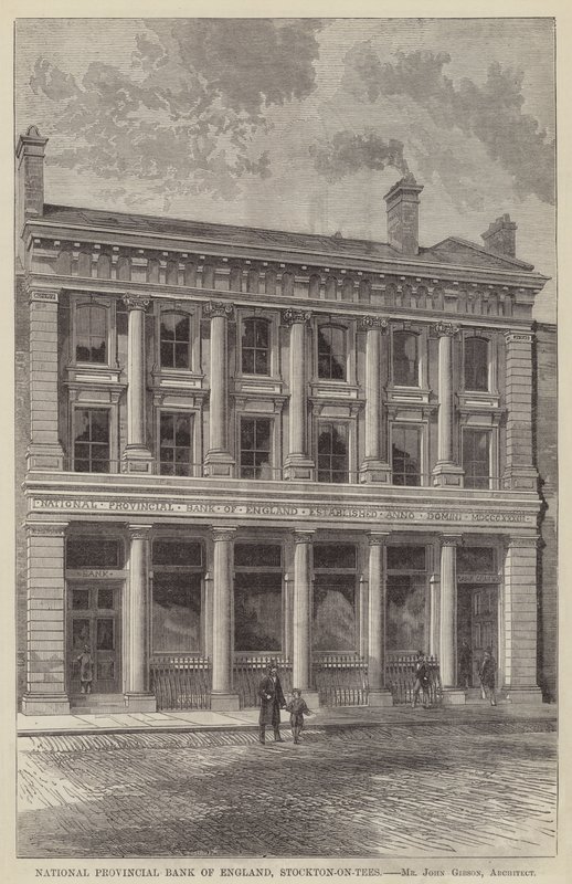 National Provincial Bank of England, Stockton-on-Tees (rytina) od English School
