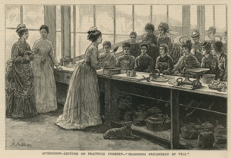 National Training School of Cookery at South Kensington: Odpolední přednáška o praktickém vaření od English School