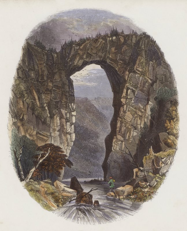 Přírodní mosty (barevné rytí) od English School