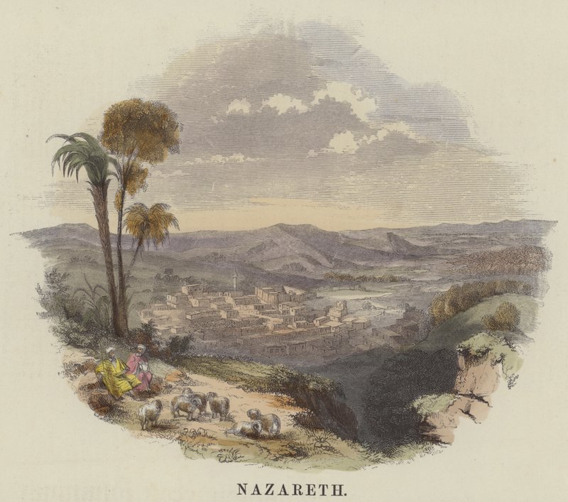 Nazareth (barevná rytina) od English School